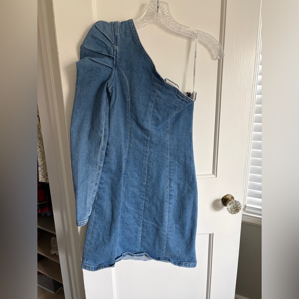 GRLFRND Denim One-Shoulder Dress - Picture 2 of 7